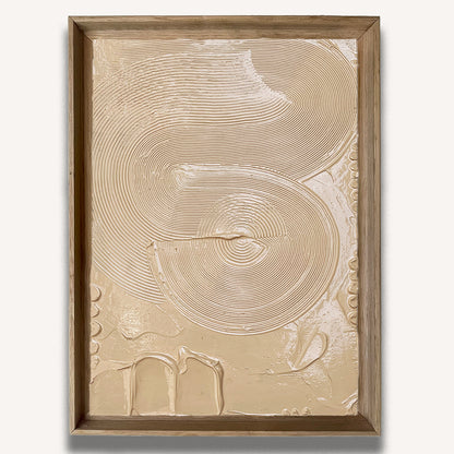Peach Comb 3 Impasto - Original painting by Tory Burke