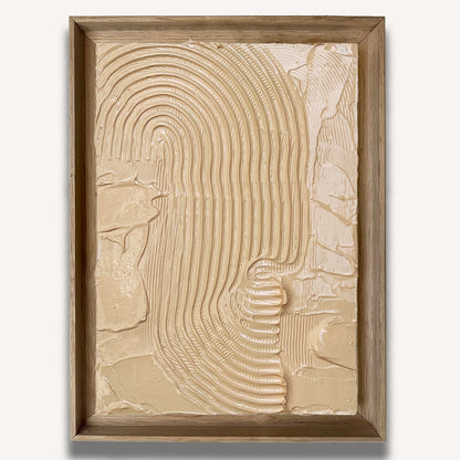 Peach Comb 5 Impasto - Original painting by Tory Burke
