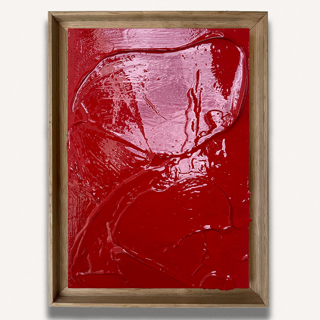 Red Impasto 2 - Original painting by Tory Burke