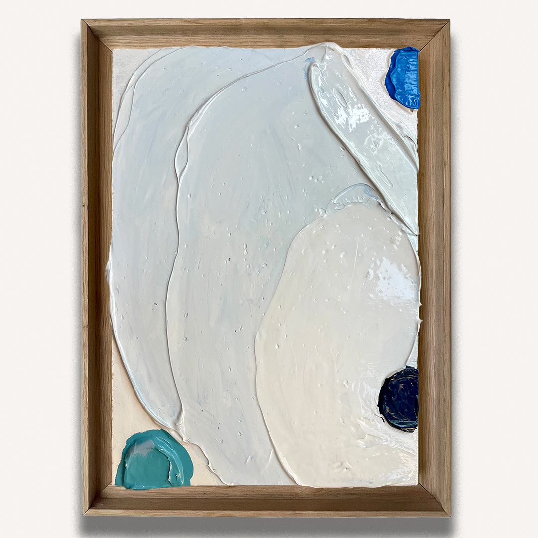 White Dot Impasto - Original painting by Tory Burke