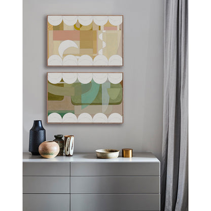 Green & Golden Scallop - Unframed Giclee print