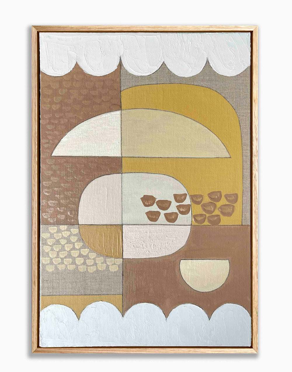 Pink & Orange Scallop Original Oils on Italian Linen