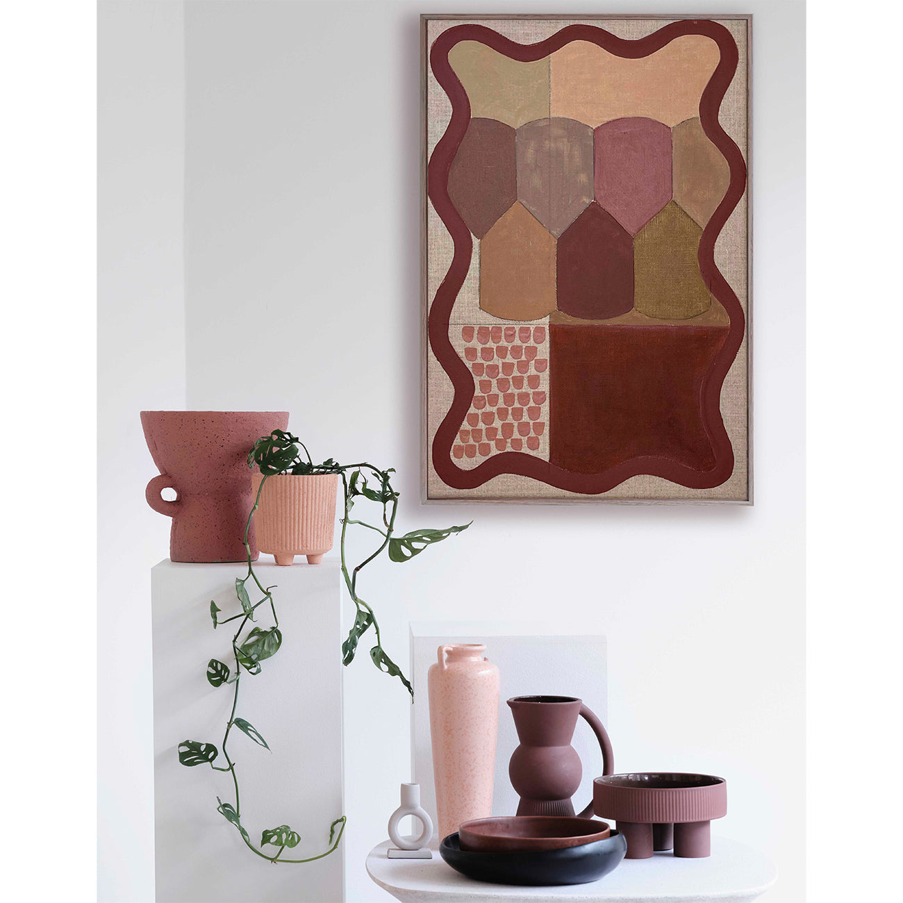 Wavy Plum - Framed Giclee print